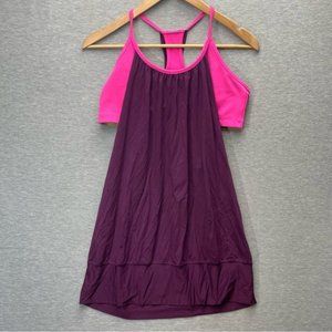 Lululemon Womens Pink Burgundy Built in Bra Tank Top